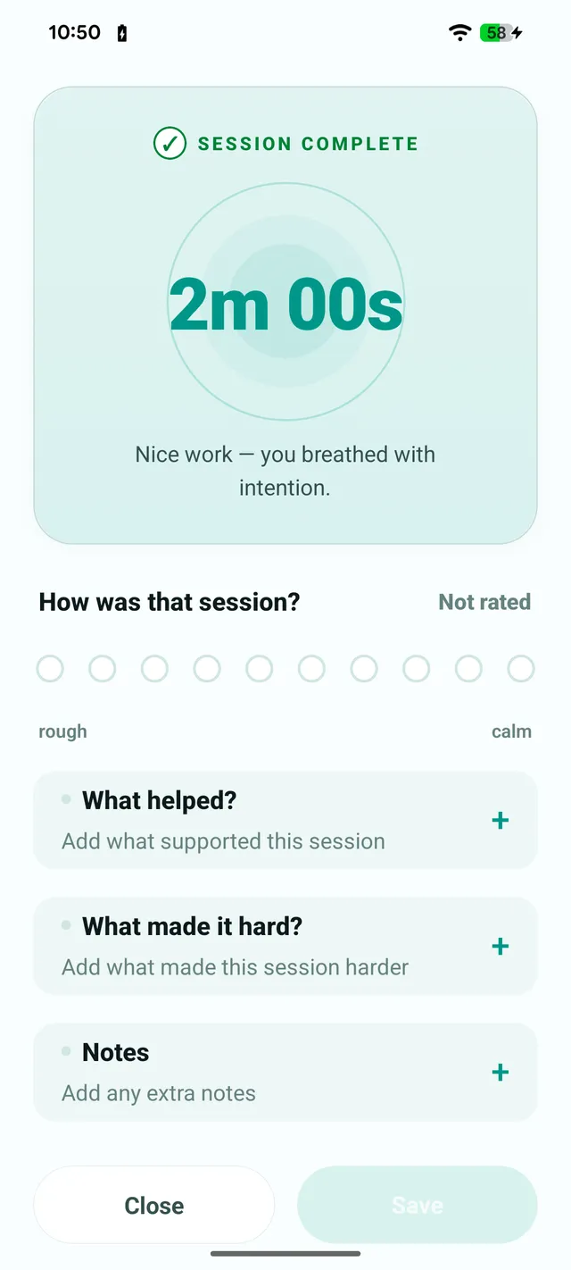 Breathe Rate Session